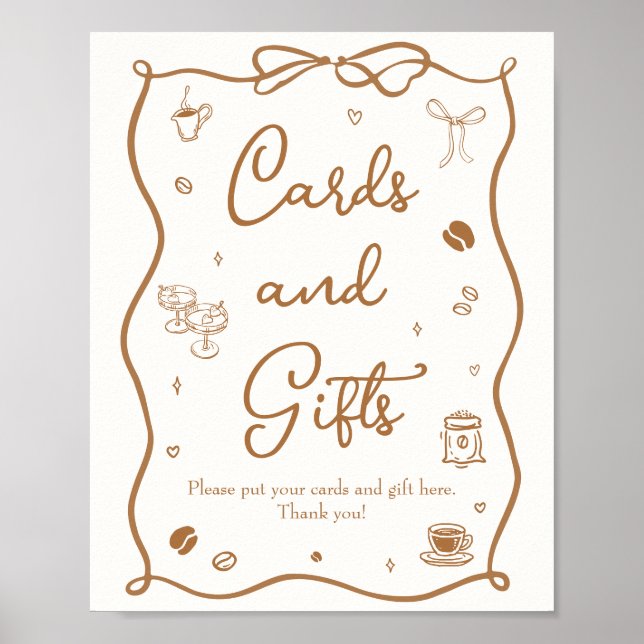 Póster El amor es preparar tarjetas de ducha de novia y r (Frente)