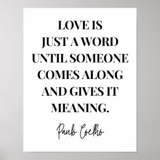 Póster El amor es sólo una palabra hasta que alguien vien