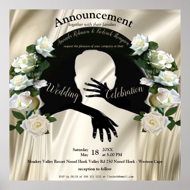 Póster El amor es todo lo que hay Invitaciones Bodas (Frente)