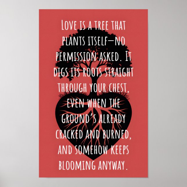 Póster El amor es un árbol  (Frente)