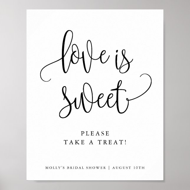 Póster El amor es una buena pantalla Minimalista de favor (Frente)