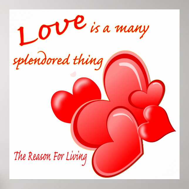 Póster El amor es una cosa llena de Splendored, (Frente)