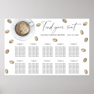 Póster El amor está cociendo Carta de asientos de boda