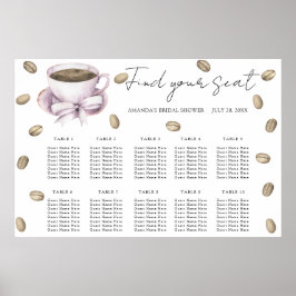 Póster El amor está cociéndose Carta de asientos de boda
