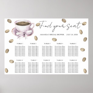 Póster El amor está cociéndose Carta de asientos de boda