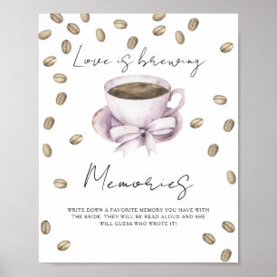 Póster El amor está creando recuerdos con la novia