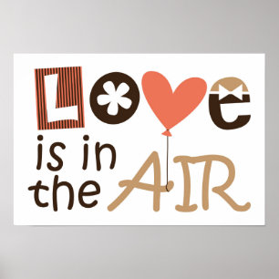 Póster El amor está en el aire diseño