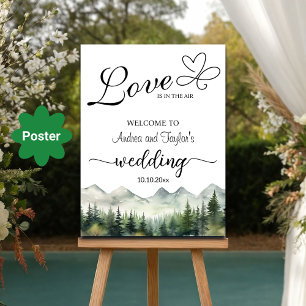 Póster El amor está en el aire Elegante bienvenida de bod