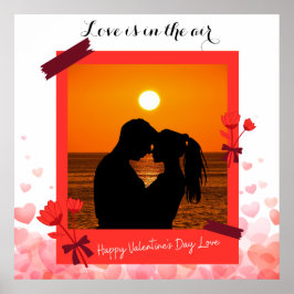 Póster El Amor Está En El Aire Personalizado Foto Pareja 