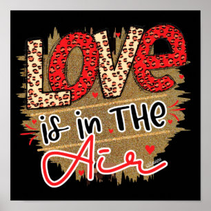 Póster EL AMOR ESTÁ EN EL AIRE, regalo romántico día de S