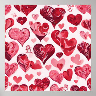 Póster El amor está en el diseño de aire-corazón
