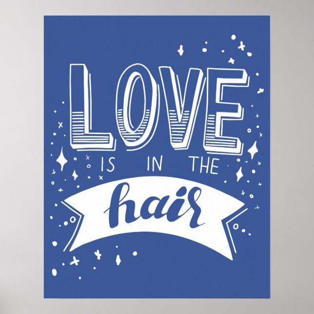 Póster El Amor Está En El Pelo (Frente)