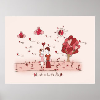 Póster El Amor Está En El Poster Del Aire