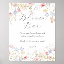 Póster El Amor Está En El Rótulo De Bloom Bar