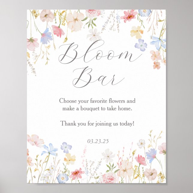 Póster El Amor Está En El Rótulo De Bloom Bar (Frente)