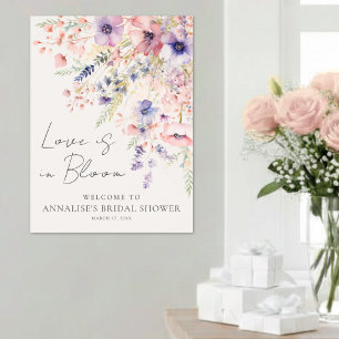 Póster El amor está en flor Ducha de novia elegante de fl