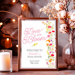 Póster El amor está en flor flores silvestres floral bien