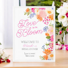 Póster El amor está en flor flores silvestres floral bien