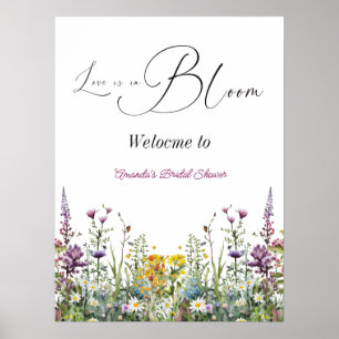 Póster El amor está en la flor floral floreciente floreci