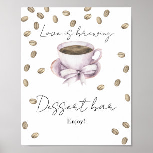 Póster El amor está hirviendo Postre de la ducha de la no