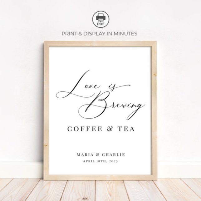 Póster El amor está preparando café té de boda negro mode (Subido por el creador)