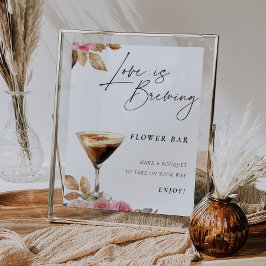 Póster El amor está preparando el Rótulo Espresso Martini