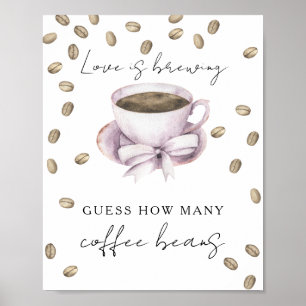 Póster El amor está preparando la ducha nupcial Cuántas s