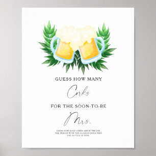 Póster El amor está preparándose Ducha de novia Cuántas c