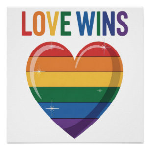 Póster El amor gana Igualdad Orgullo Gay LGBT