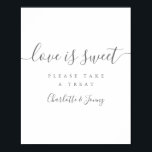 Póster El Amor Gris Y Blanco Firma Script Es El Rótulo Du<br><div class="desc">Este guión elegante amor minimalista es signo dulce perfecto para todas las celebraciones. Diseñado por Thisisnotme©</div>
