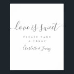 Póster El Amor Gris Y Blanco Firma Script Es El Rótulo Du<br><div class="desc">Este guión elegante amor minimalista es signo dulce perfecto para todas las celebraciones. Diseñado por Thisisnotme©</div>