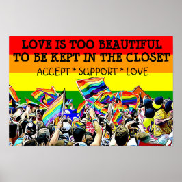 Póster El amor LGBT es un hermoso desfile POSTER arcoiris