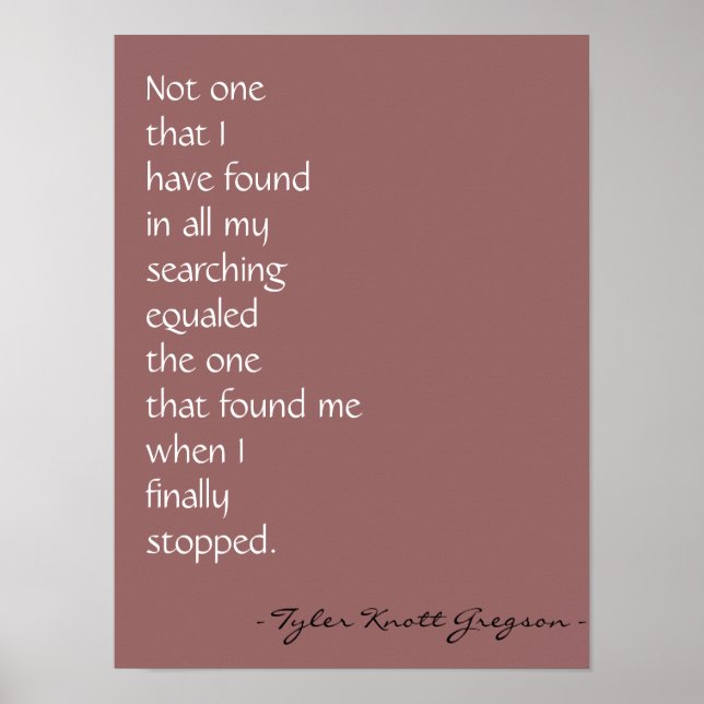 Póster "El amor me encontró" Imprimir (Frente)