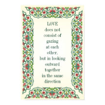 El amor no consiste en contemplarse el uno al otro