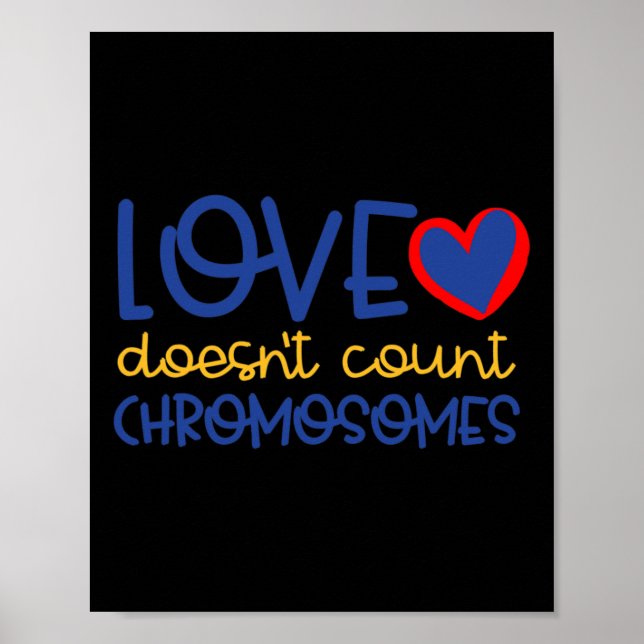 Póster El amor no cuenta el síndrome de cromosomas hacia  (Frente)