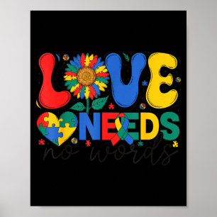 Póster El amor no necesita palabras girasol conciencia de