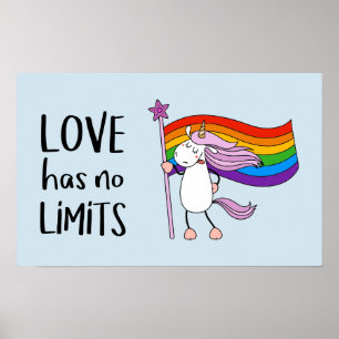 Póster El amor no tiene límites Unicornio