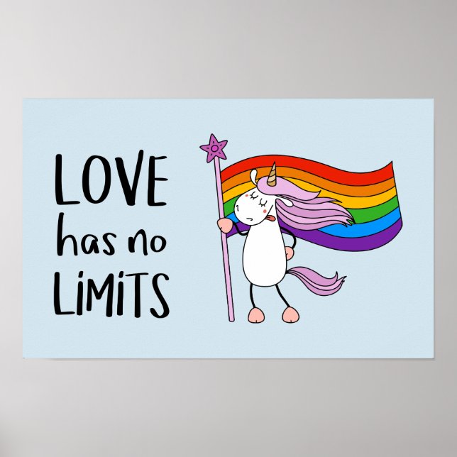 Póster El amor no tiene límites Unicornio (Frente)