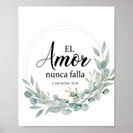 PÓSTER EL AMOR NUNCA FALLA