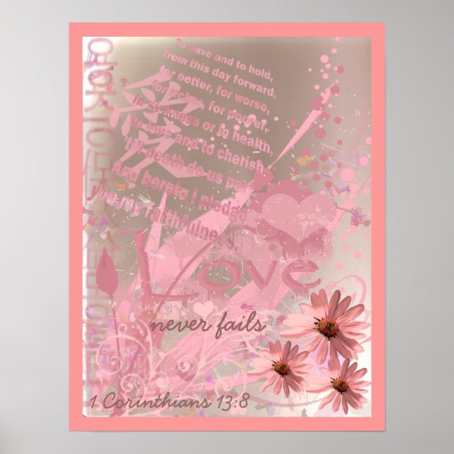 Póster El amor nunca falla con los votos Bodas (Frente)