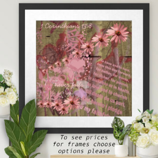 Póster El amor nunca falla ConeFlower Collage