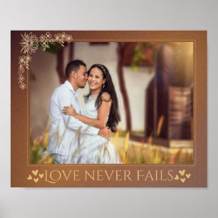 Póster El amor nunca falla el Poster Boda personalizado