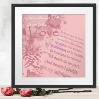 Póster El amor nunca falla en los votos de los Bodas colo