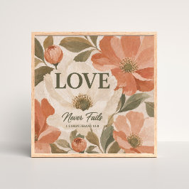 Póster EL AMOR NUNCA FALLA | Regalo de Boda Cristiano