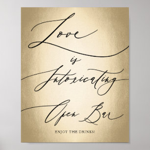 Póster El amor por caligrafía es un Boda intoxicante