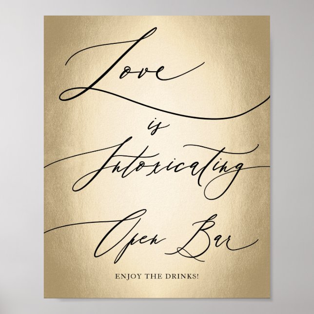 Póster El amor por caligrafía es un Boda intoxicante (Frente)