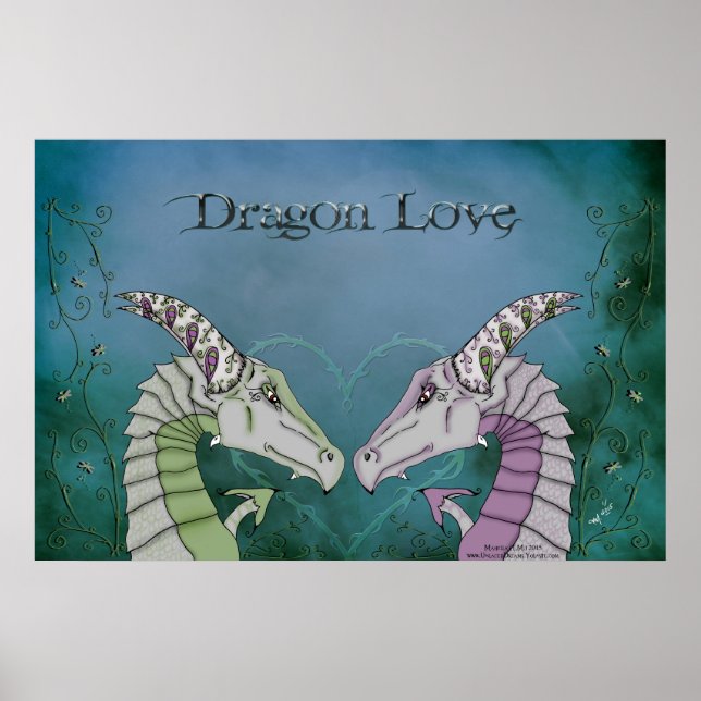 Póster El amor por el dragón (Frente)