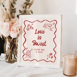 Póster El amor rojo italiano es dulce