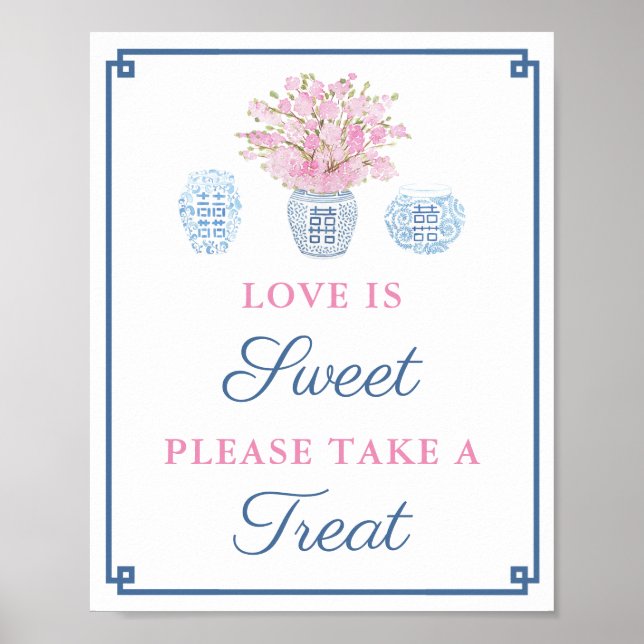 Póster El Amor Rosa De La Marina Es Dulce, Toma Una Gran  (Frente)