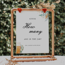 Póster El amor se está fraguando adivina cuántos Rótulos 